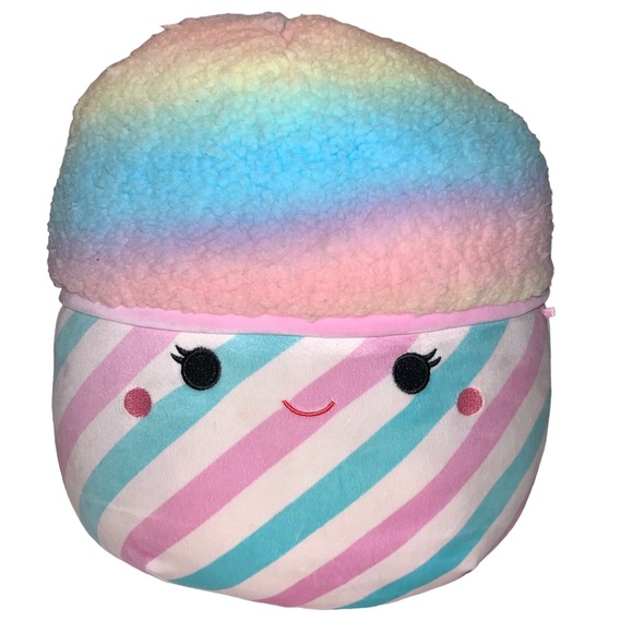 Toys Squishmallow 12 Bevin Rainbow Pastel Cotton Candy Snowcone Fuzzy